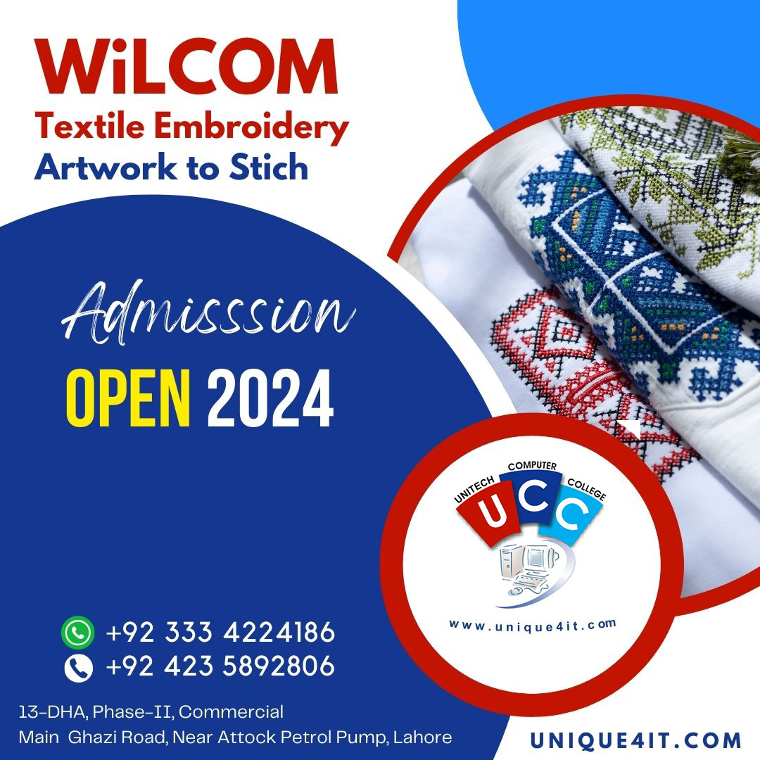 wilcom textile embroidery course in lahore